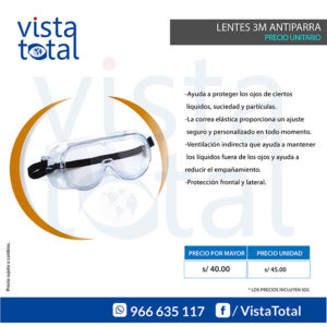 Lentes 3M Antiparra